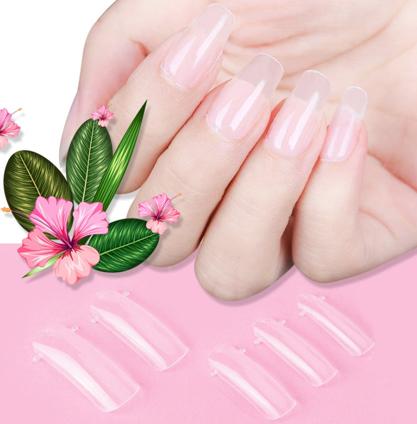 Cross-border Solid-state Extension Glue Matching Piece A Crystal Transparent False Nail 100 Piece Box Nail Extension Glue Noventix