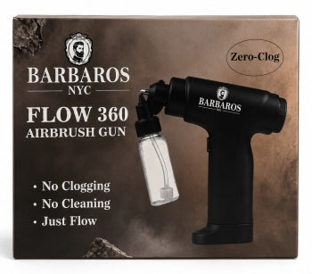 BARBAROS FLOW360 ZERO-CLOG AIRBRUSH - BLACK N.O.S. Barber Supply