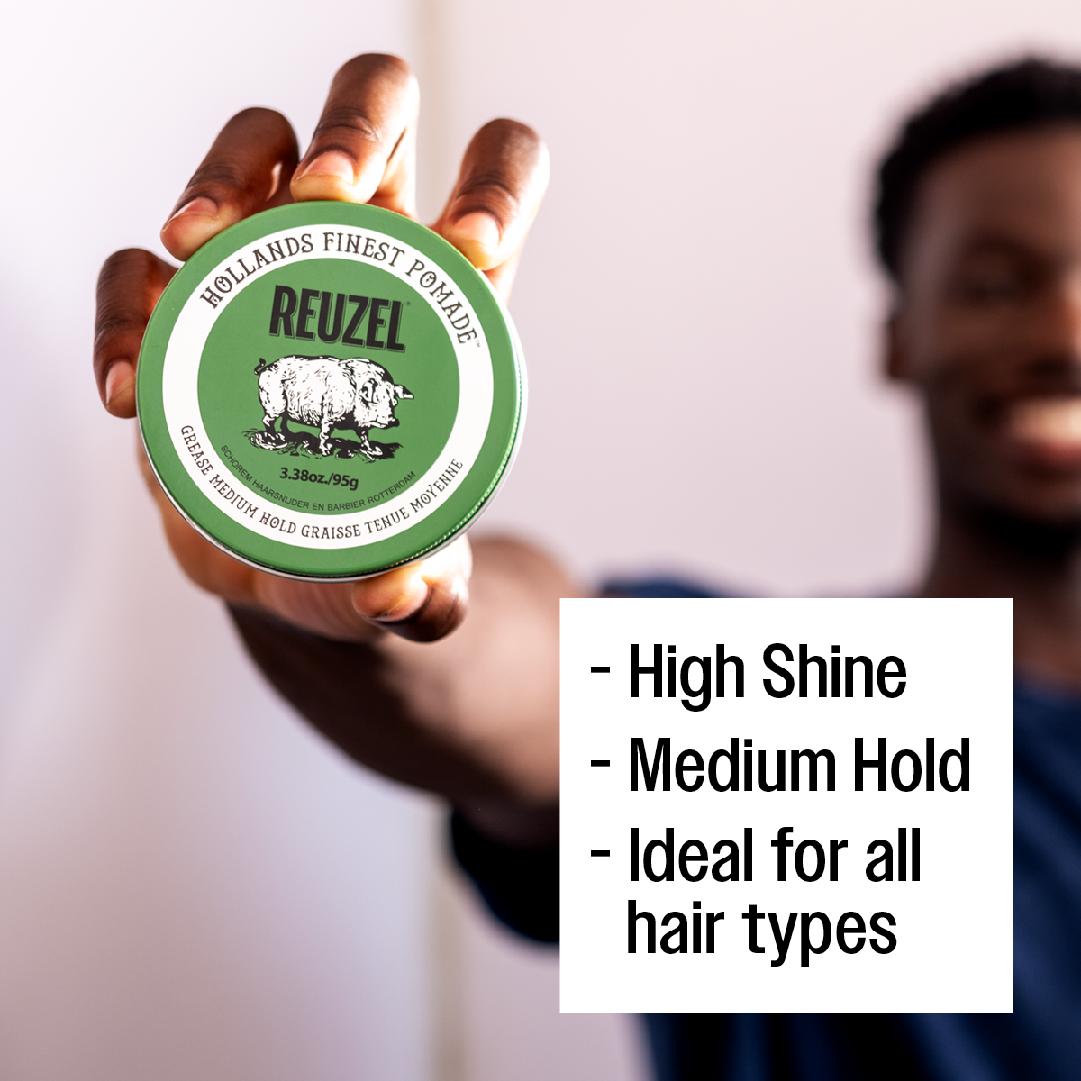 Reuzel - Green Oil Based Medium Pomade Grease The Grease Shop
