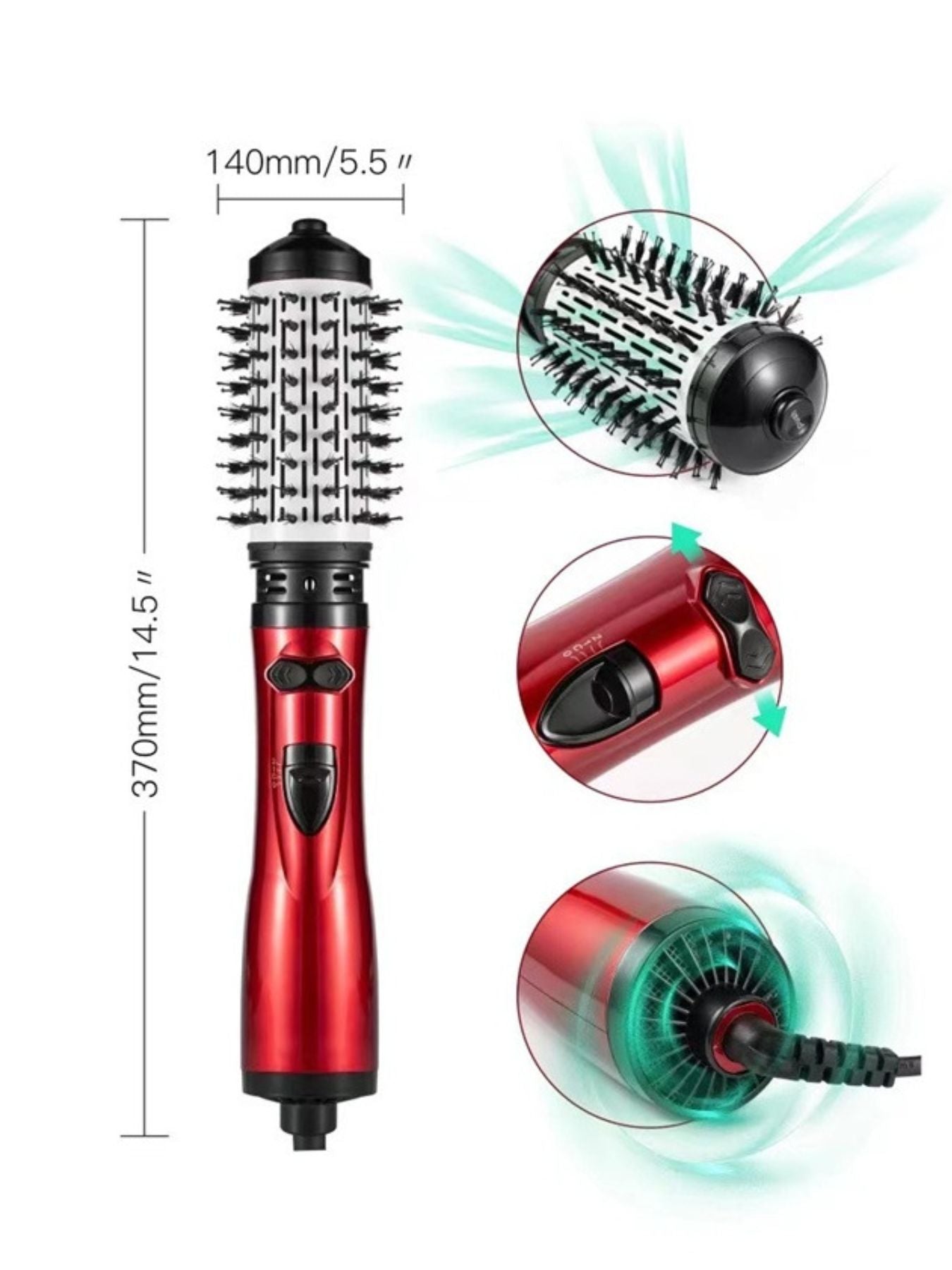 3-in-1 Interchangeable Hot Air Brush Unique Oils