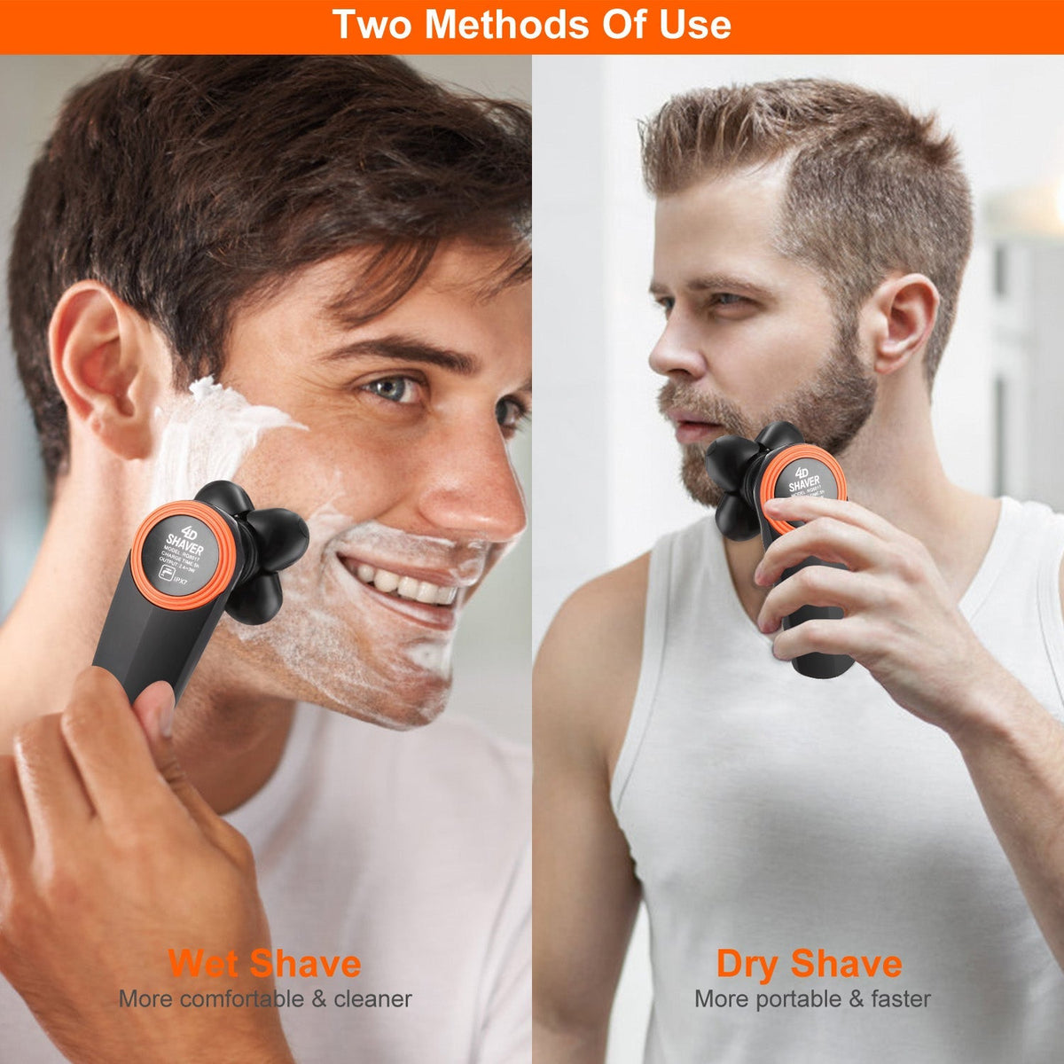 4D Electric Shavers Razor IPX7 Waterproof Wet & Dry 5 Floating Head Rotary Shavers Rechargeable Beard Trimmer Shaving Razor for Men GBruno Store