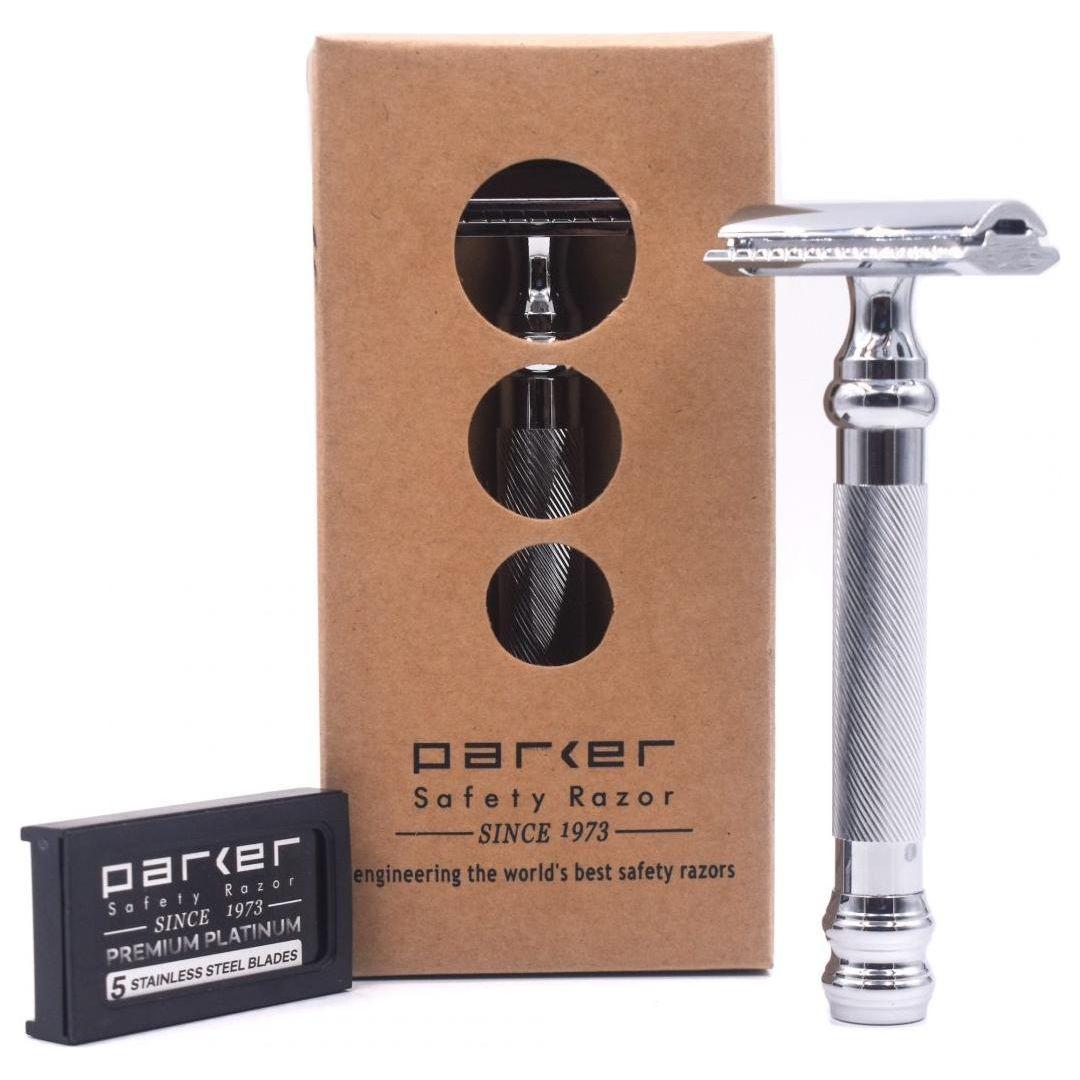 Parker 98R Heavyweigh 3-Piece Double Edge Safety Razor Pasteur Pharmacy
