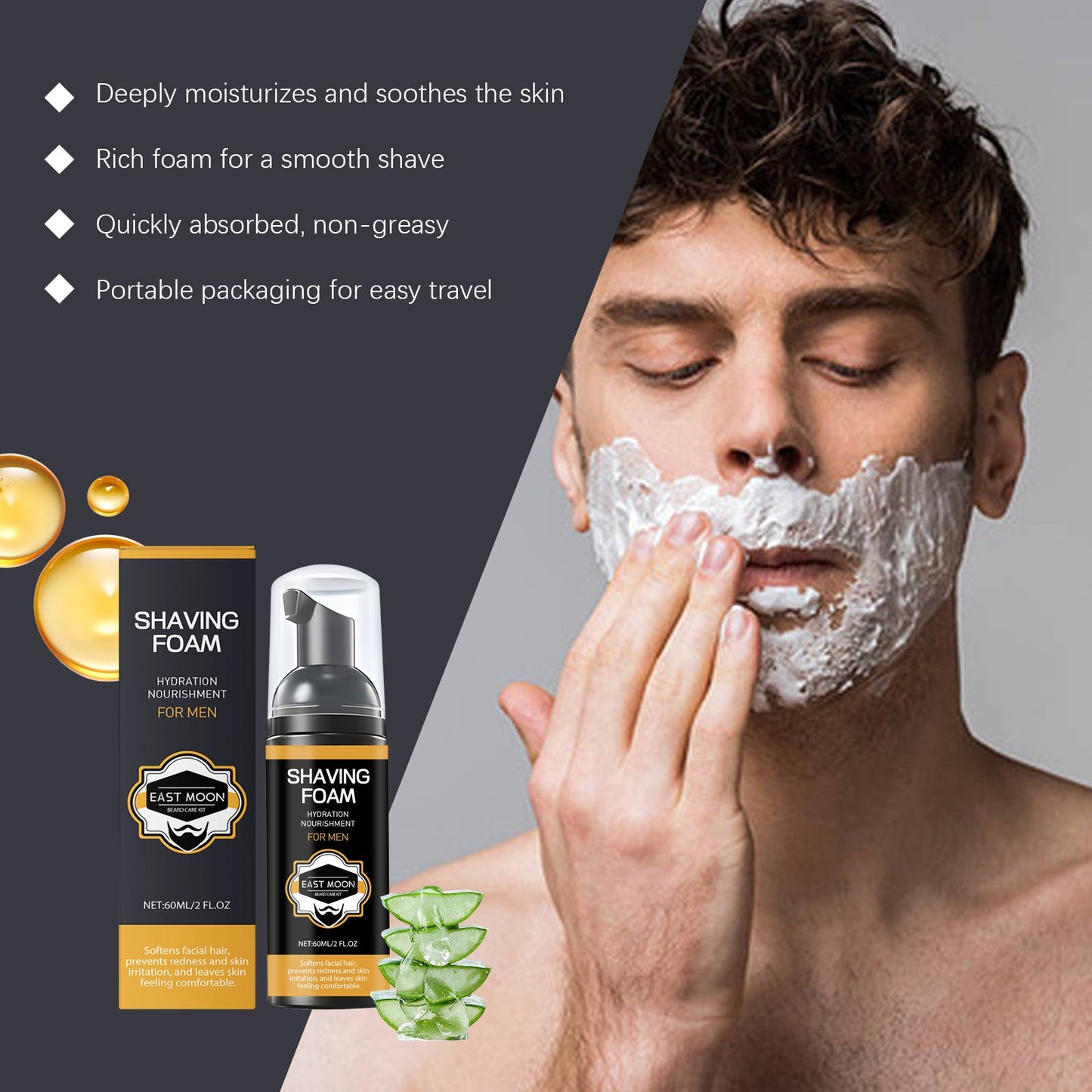 Men's Beard Care Series Gentle Clean Care Facial Hair Moisturizing And Moisturizing Care American Smart