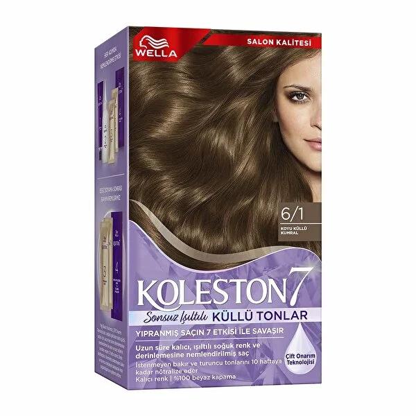 Wella Koleston Supreme Dark Ash Blonde Hair Dye: Permanent Color, Gray Coverage, & Oil Treatment for Healthy, Shiny Hair Beauty Care Bag