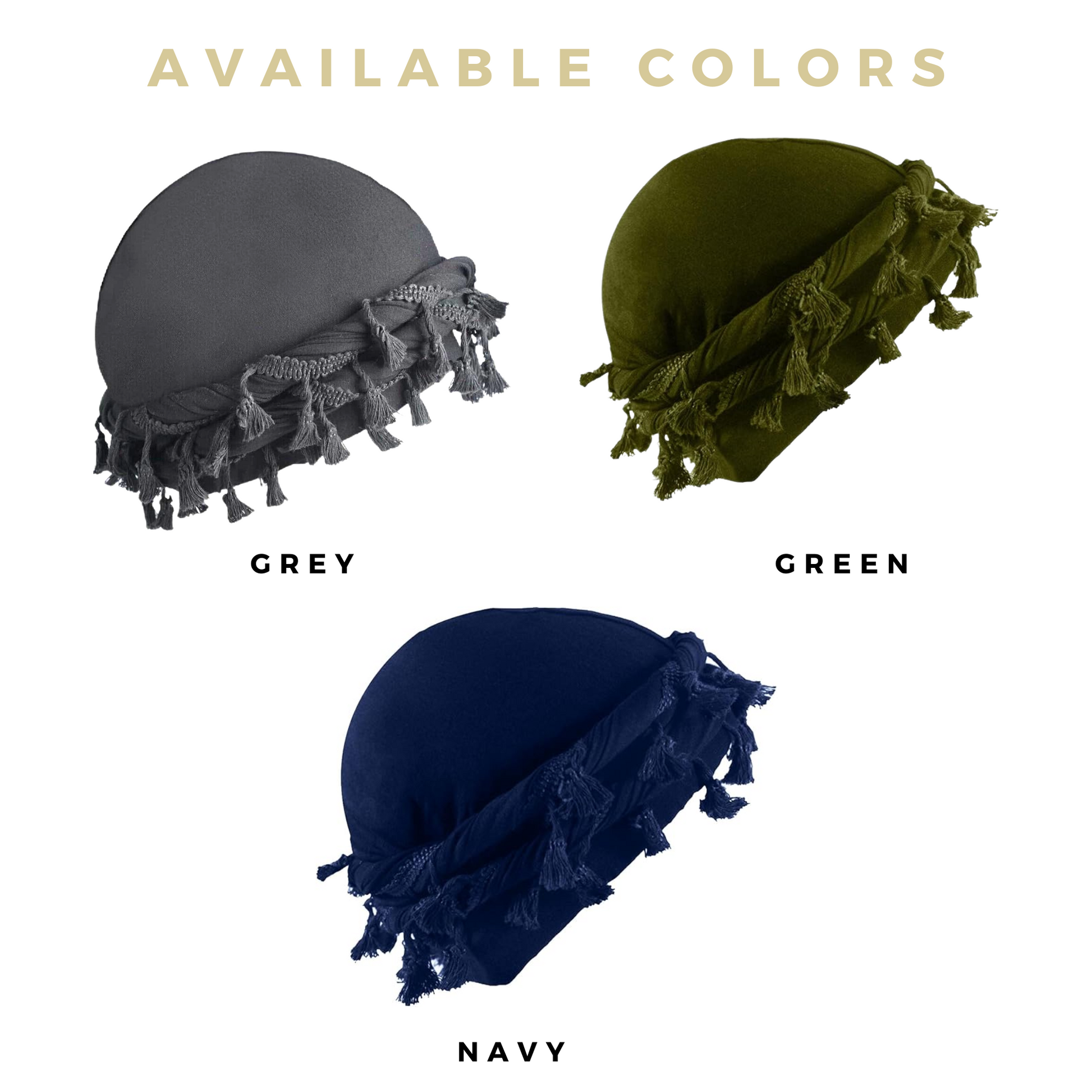 Mr. Durag Silky Spandex Crown Turban with Tassels Large / X-Large, 1 Count, Assorted Colors Annie International, Inc.
