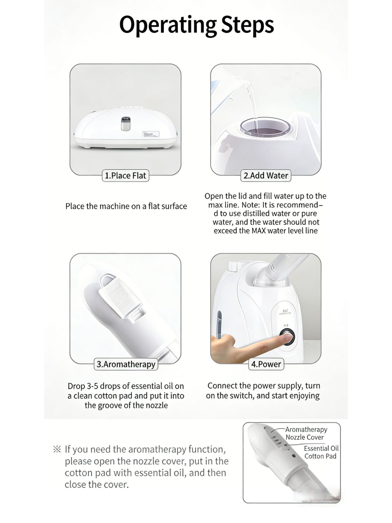Facial Steamer Deep Cleansing Beauty Device Unique Oils