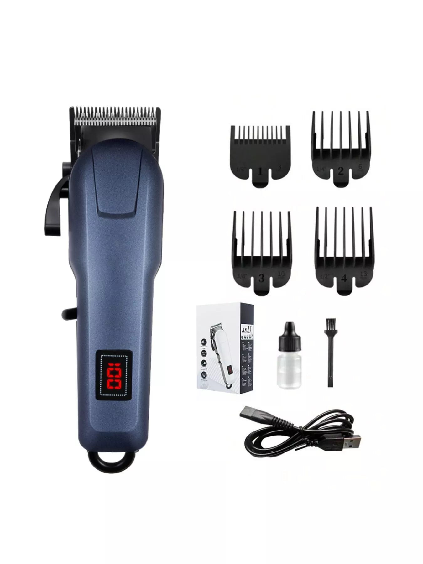 Cordless Hair Clipper with LED Display Unique Oils
