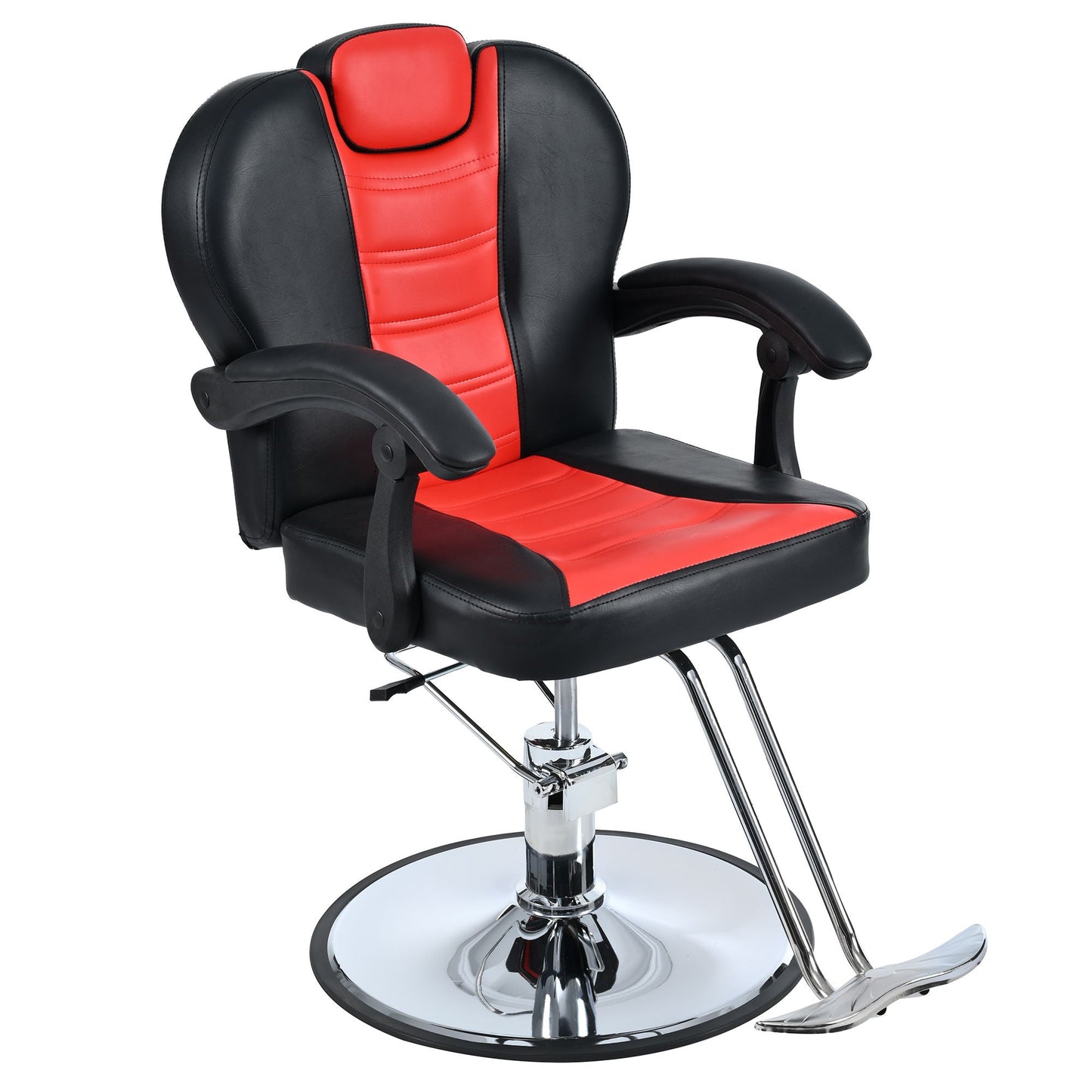 Classic Reclining Barber Chair Salon Chair For Hair Stylist With Heavy Duty Hydraulic Pump, 360° Rotation, Tattoo Chair Shampoo Beauty Salon Equipment, Max Load Weight 330 Lbs HouseOfZazla