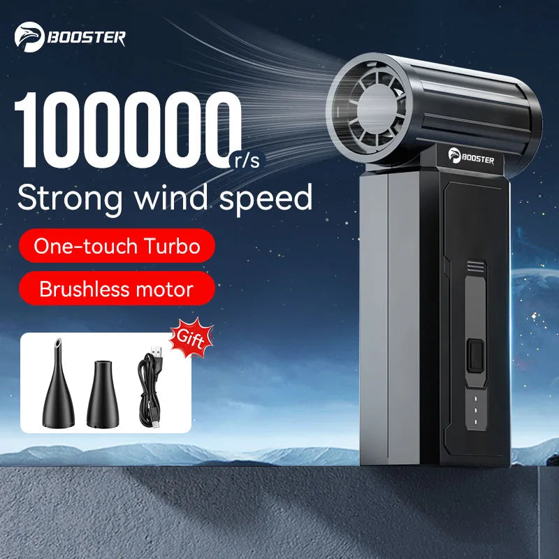 Booster JetFan W01 Power Air Blower Portable Cordless Computer Keyboard Cleaner 100000RPM Brushless Strong Turbo Fan Air Duster Phones Icon