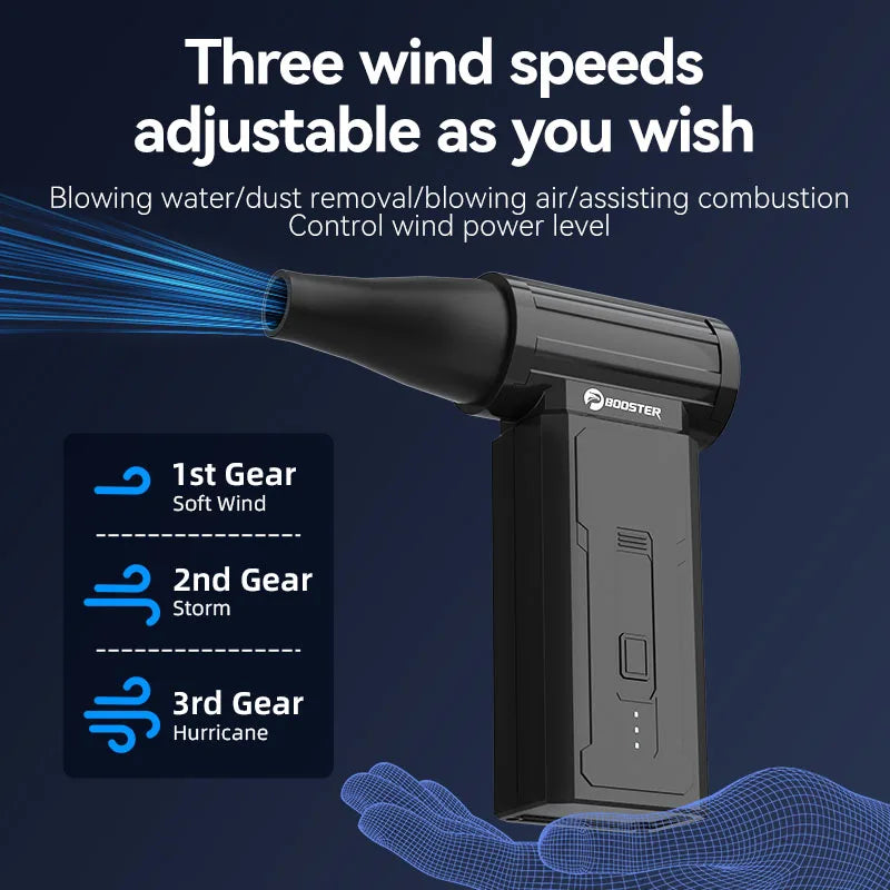 Booster JetFan W01 Power Air Blower Portable Cordless Computer Keyboard Cleaner 100000RPM Brushless Strong Turbo Fan Air Duster Phones Icon