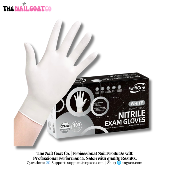 SwiftGrip Disposable Nitrile Exam Gloves TheNailGoat.Co