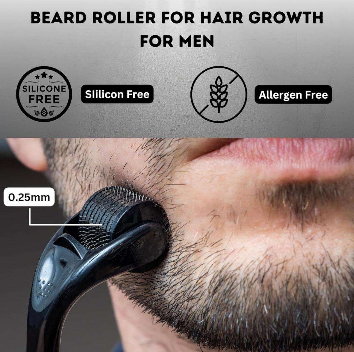 SELZALOT Beard Growth Kit Facial Hairs Men's Grooming Set 7 Pieces Beard Products with Oil, Serum, Balm, Shampoo, Comb, Brush and Hand Beard Care Kit for Men Men Self Care Selzalot