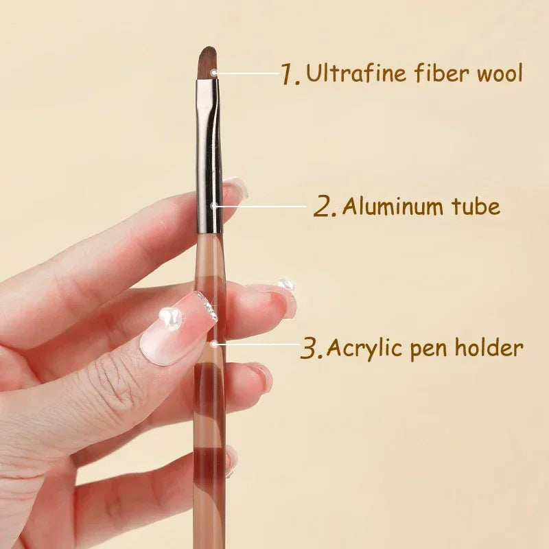 9PCS UV Gel Nail Brush Liner DIY Painting Pen Manicure Acrylic Drawing Brush for Nail Art Design Nails Tip Display Painting Tool American Smart
