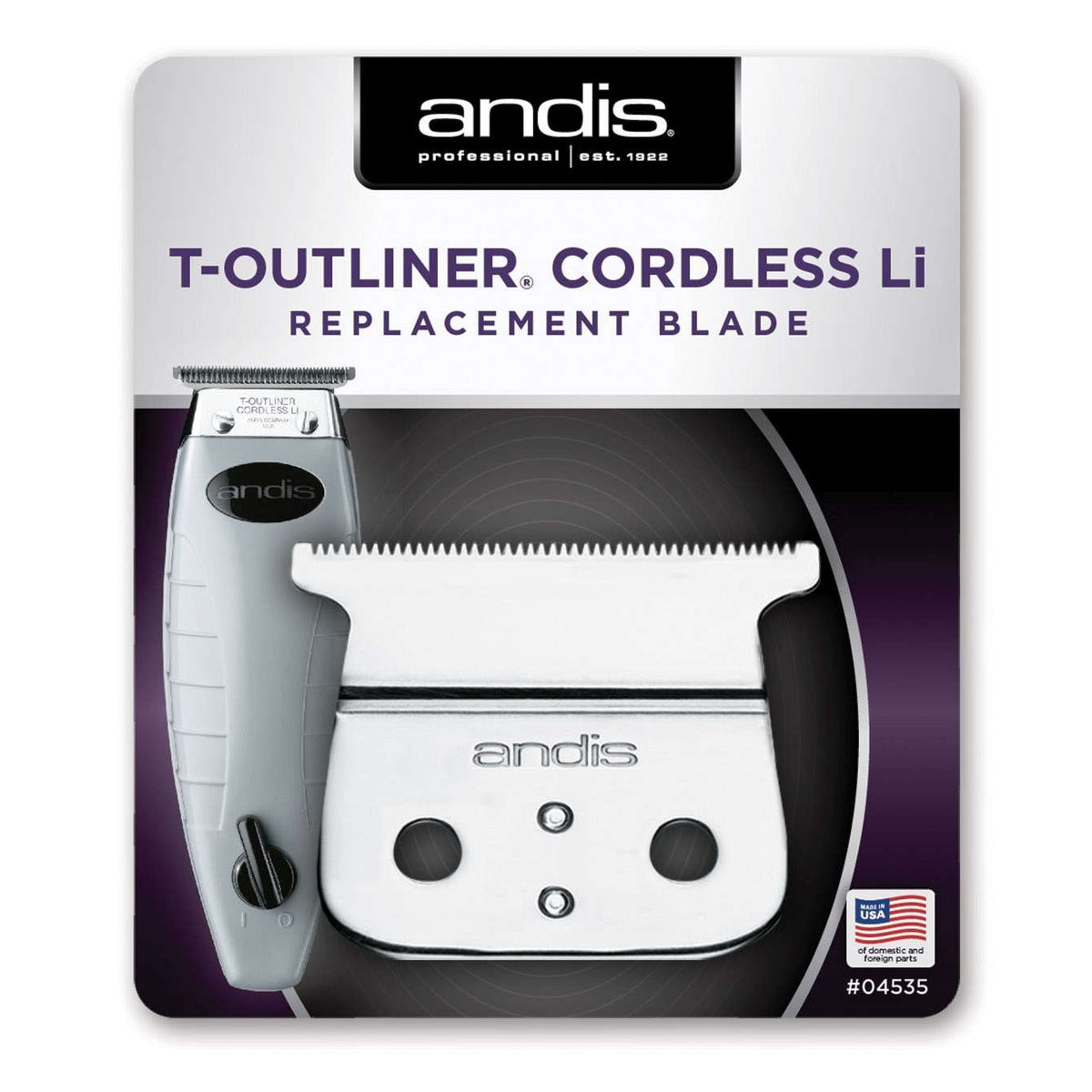Andis T-Outliner Cordless Li Replacement T-Blade Carbon Steel My Beauty Site Pro