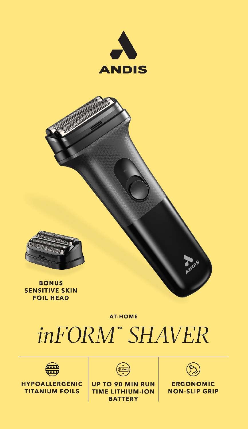 Andis At-Home inForm Shaver My Beauty Site Pro