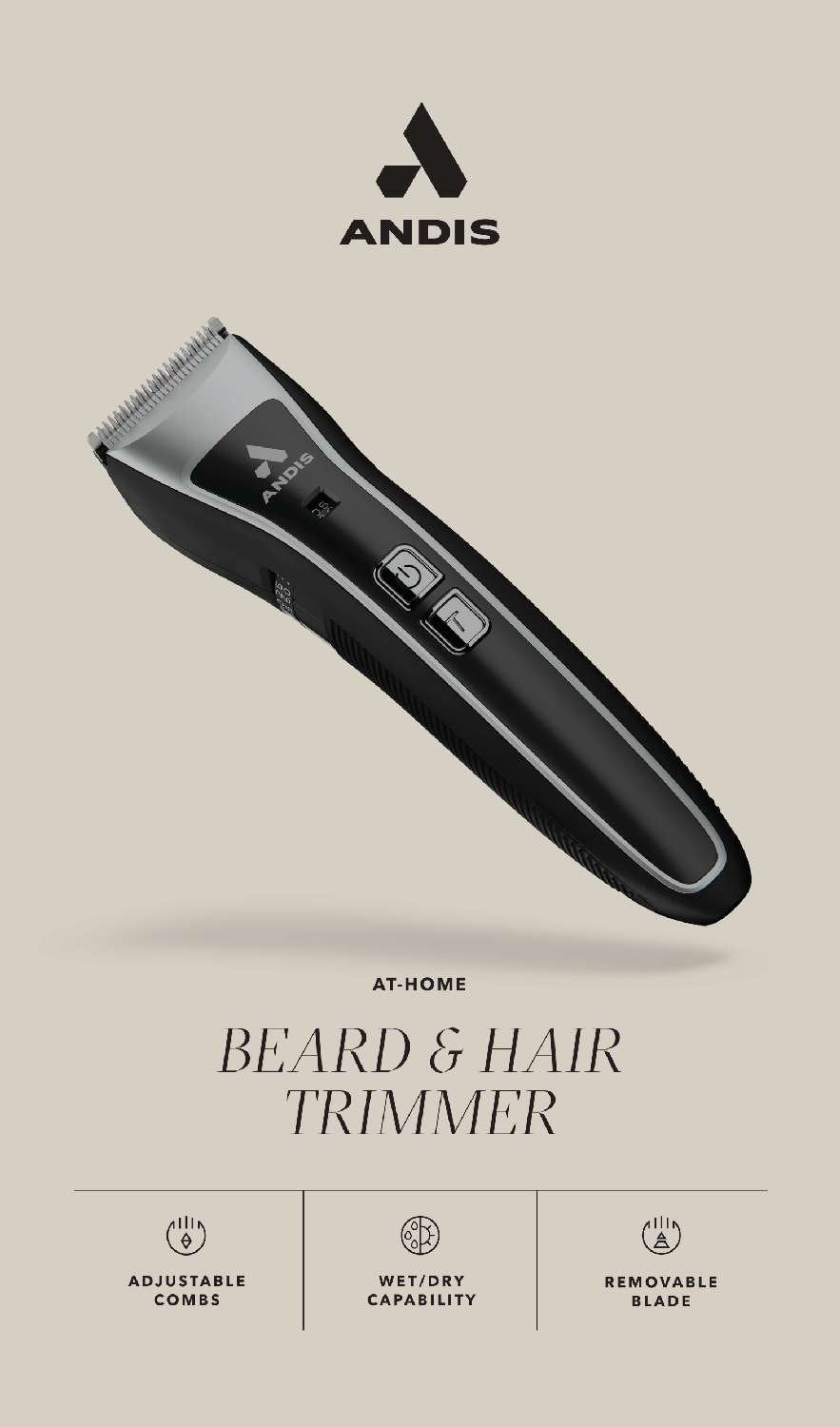 Andis At-Home Beard And Hair Trimmer 6-Piece Kit My Beauty Site Pro