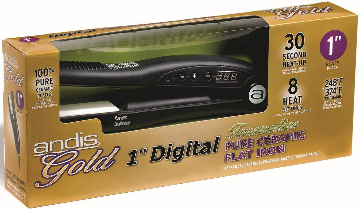 Andis Gold 1 Inch Digital Tourmaln Flat Iron My Beauty Site Pro