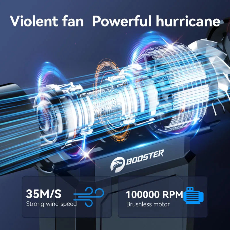 Booster JetFan W01 Power Air Blower Portable Cordless Computer Keyboard Cleaner 100000RPM Brushless Strong Turbo Fan Air Duster Phones Icon