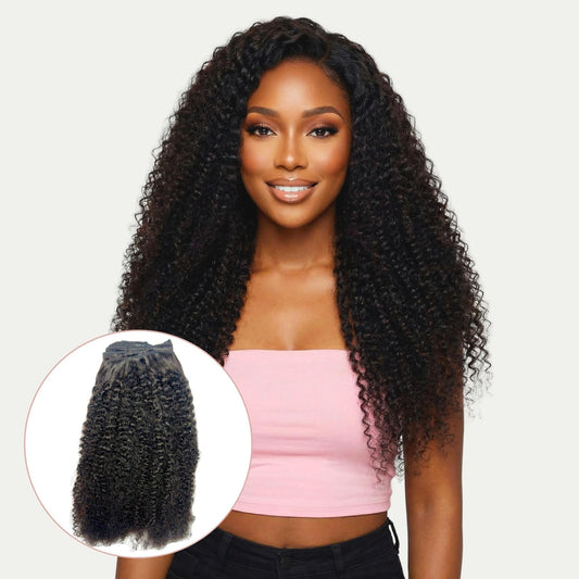 Afro Kinky Curly Clip-In 100% Human Hair Extensions Private Label