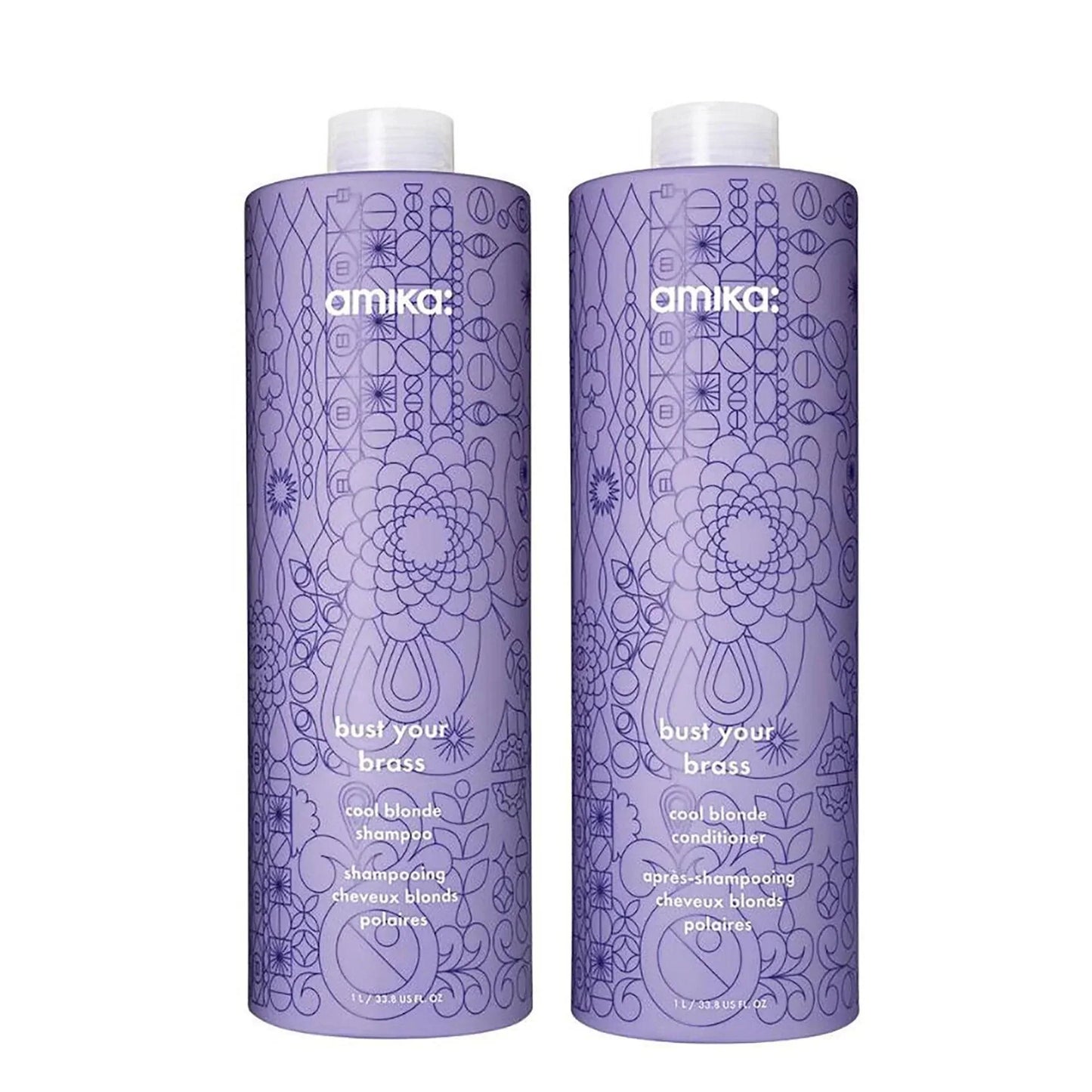 Amika Bust Your Brass Cool Blonde Strength Repair Shampoo The Warehouse Salon