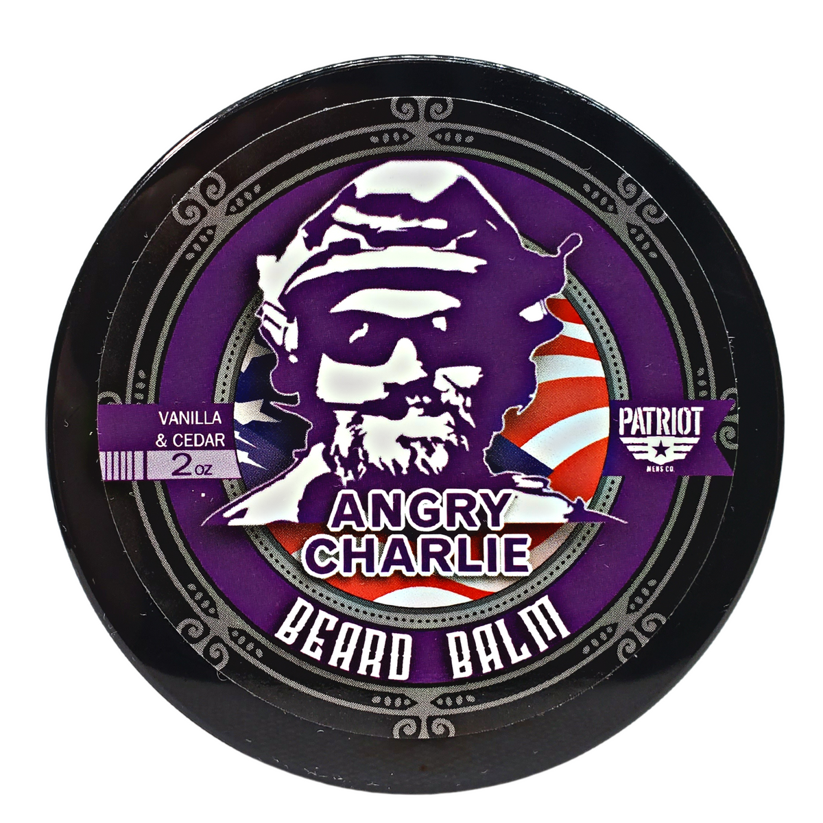 Angry Charlie 2oz Beard Balm Vanilla and Cedarwood Cologne Patriot And Company