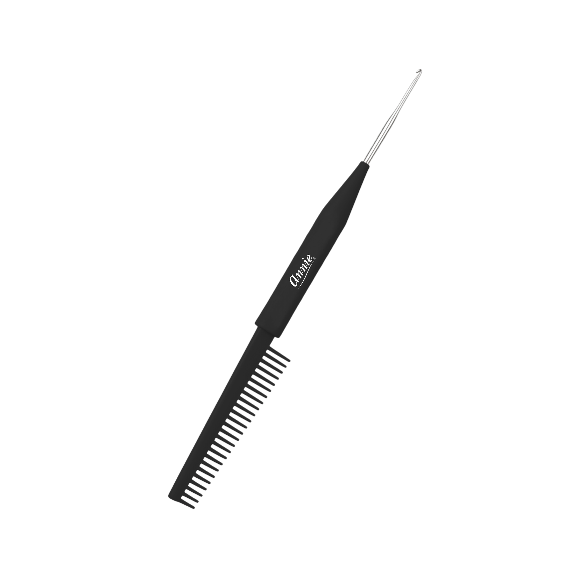Annie Twist & Lock Comb with Crochet Hook, 1 Count, Black Annie International, Inc.