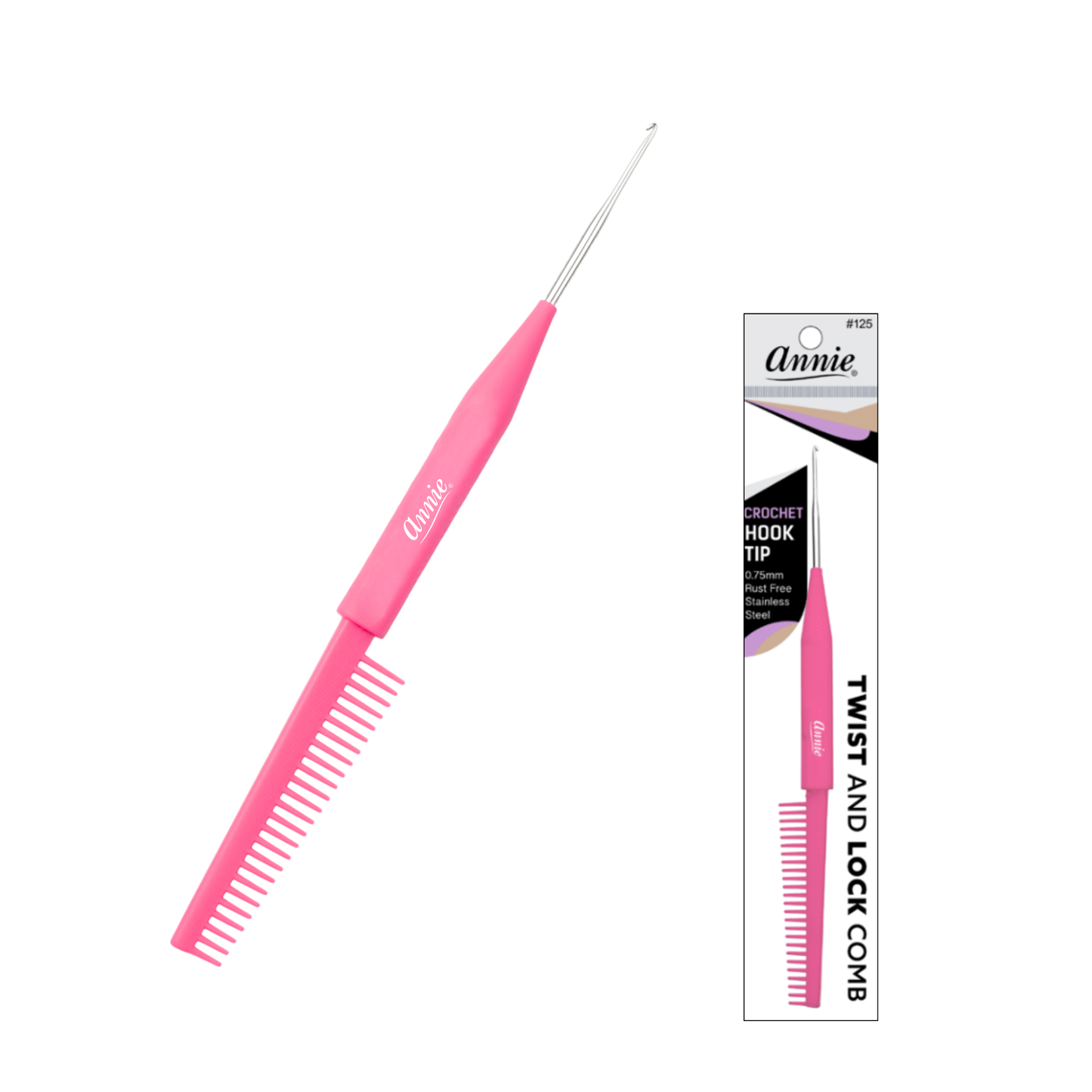 Annie Twist & Lock Comb with Crochet Hook, 1 Count, Assorted Annie International, Inc.