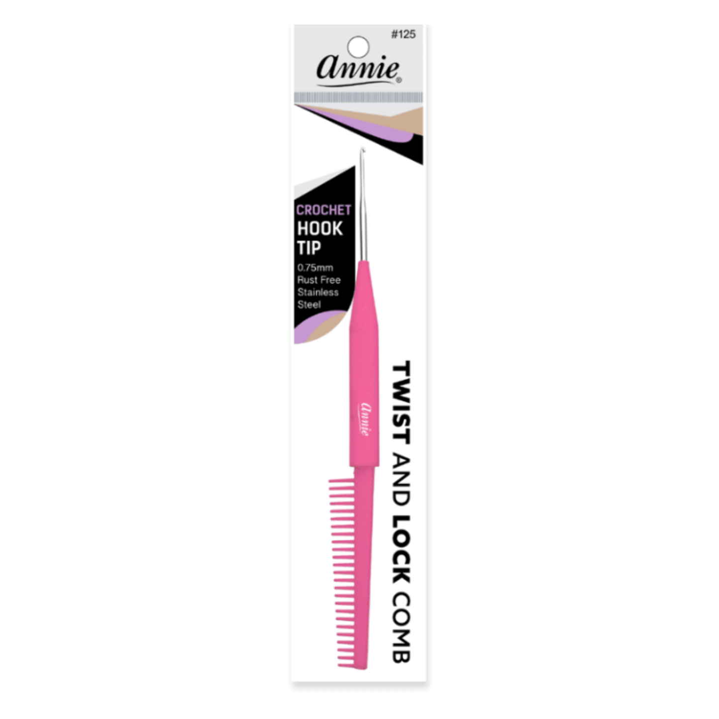 Annie Twist & Lock Comb with Crochet Hook, 1 Count, Assorted Annie International, Inc.