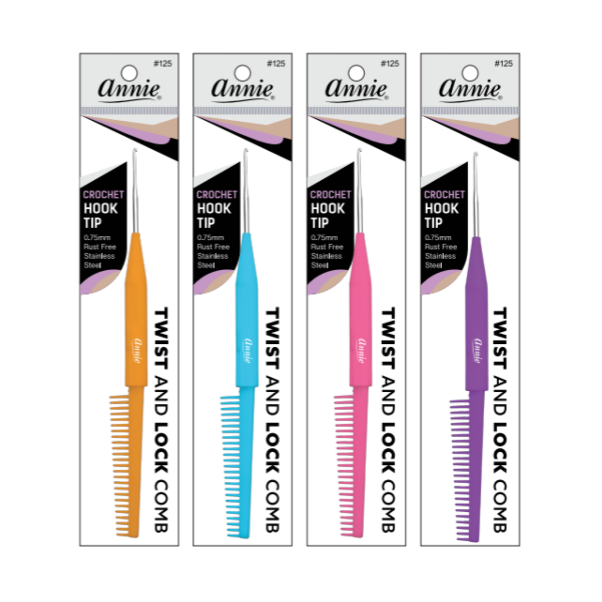 Annie Twist & Lock Comb with Crochet Hook, 1 Count, Assorted Annie International, Inc.