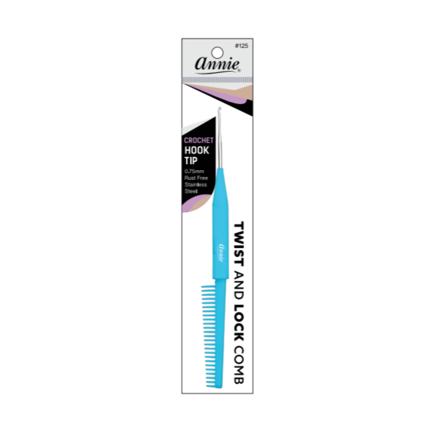 Annie Twist & Lock Comb with Crochet Hook, 1 Count, Assorted Annie International, Inc.