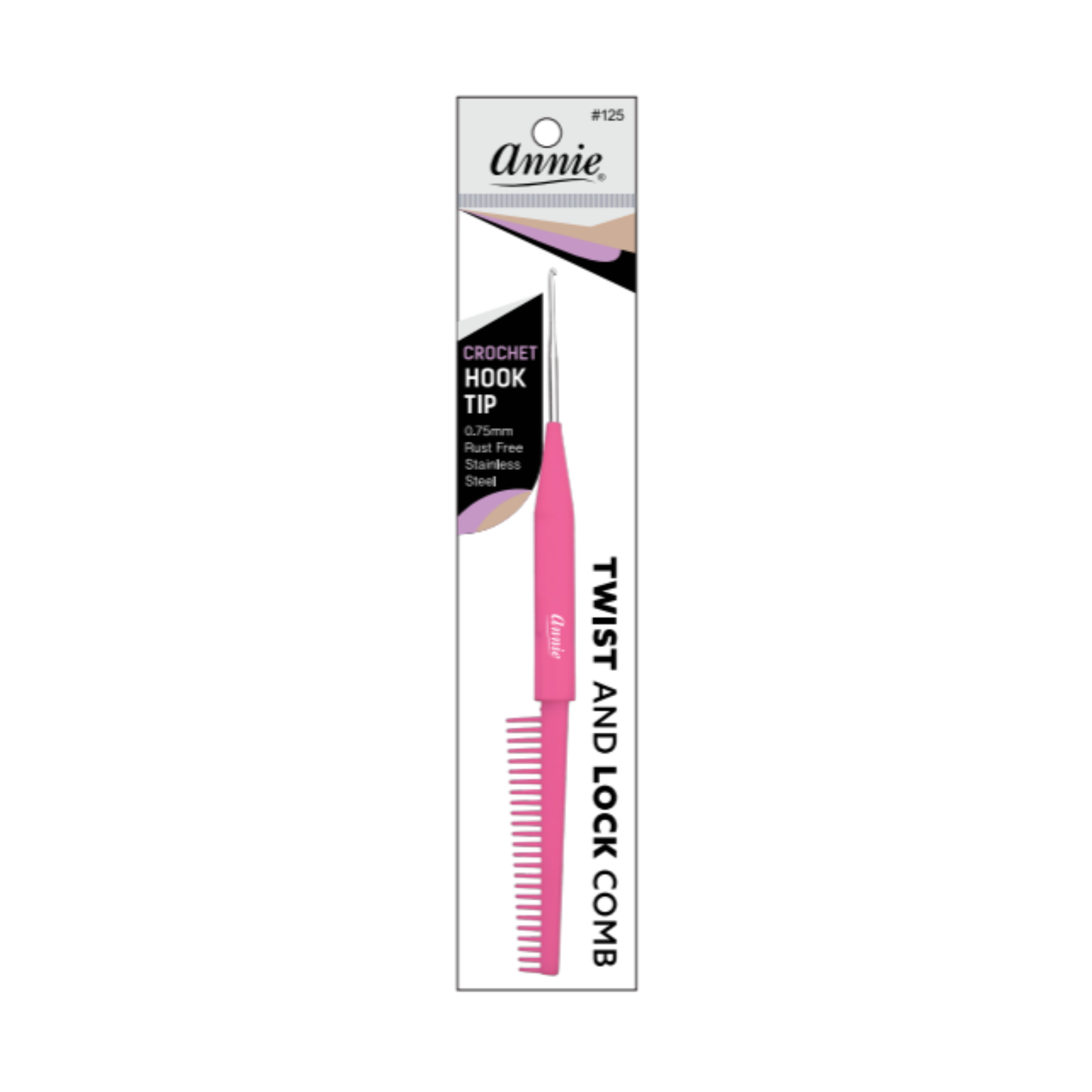 Annie Twist & Lock Comb with Crochet Hook, 1 Count, Assorted Annie International, Inc.