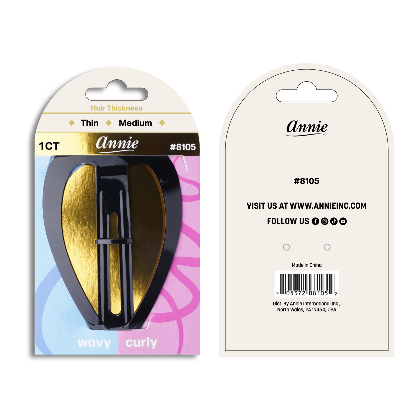 Annie Jumbo Snap Clip 10.5cm, 1 Count, Black Annie International, Inc.