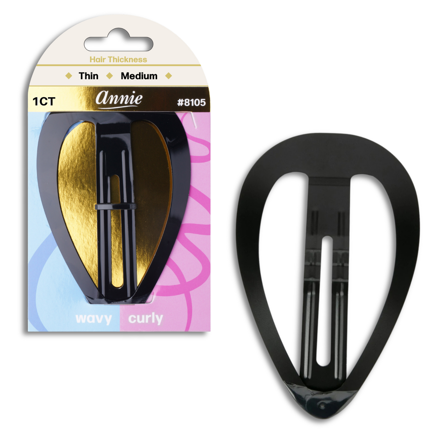 Annie Jumbo Snap Clip 10.5cm, 1 Count, Black Annie International, Inc.