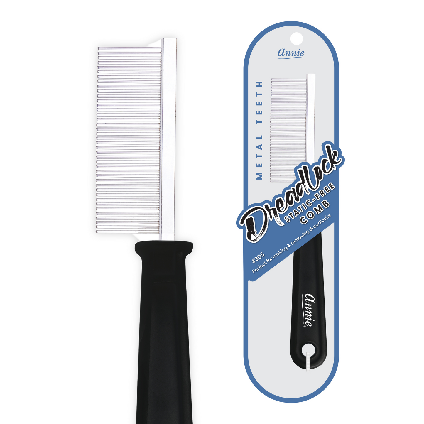 Annie Dreadlock Comb, 1 Count, Black Annie International, Inc.