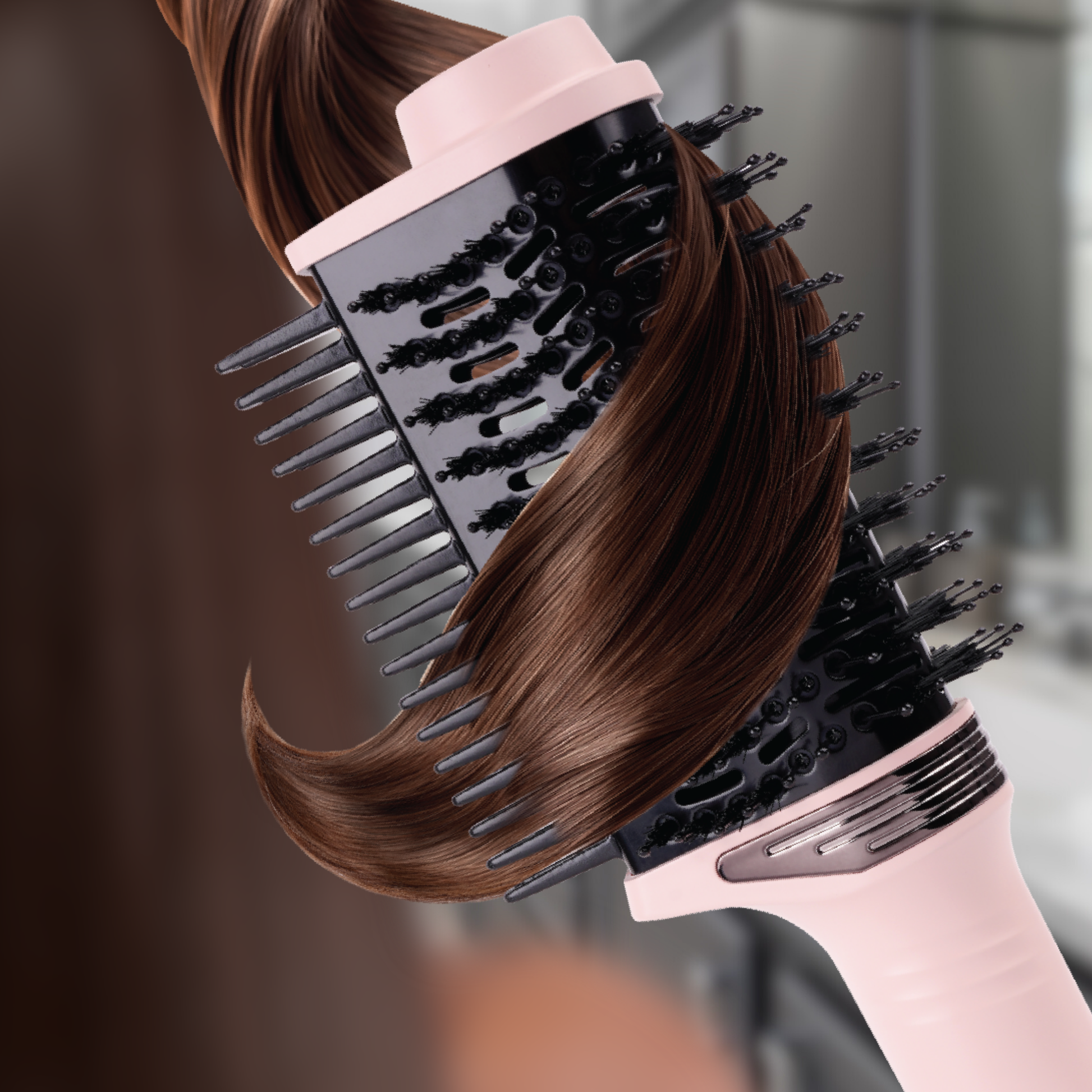 Hot & Hotter Multi-Functional Hair Dryer Brush with Comb, Pink Annie International, Inc.