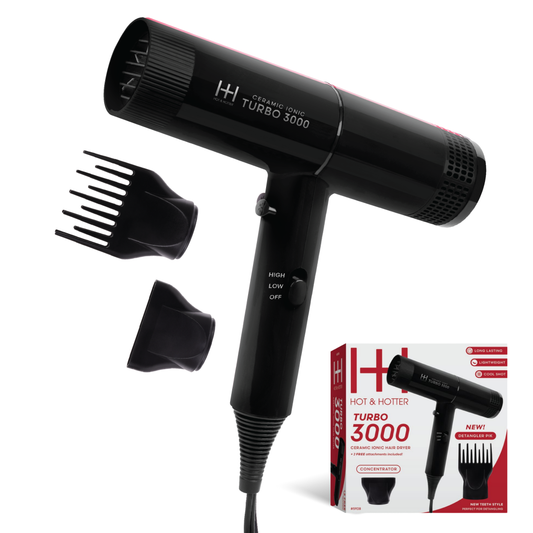 Hot & Hotter Ceramic Turbo 3000 Hair Dryer, Black Annie International, Inc.