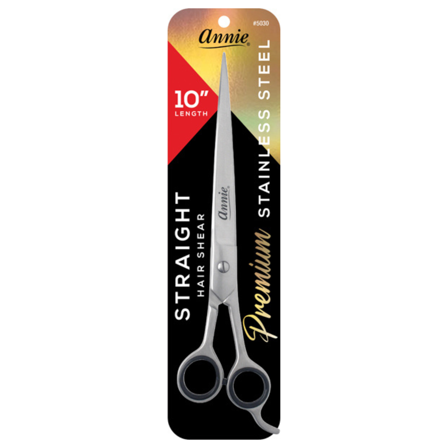 Annie Ice Tempered Stainless Steel Hair Shears 10 Inch, 1 Count, Silver Annie International, Inc.