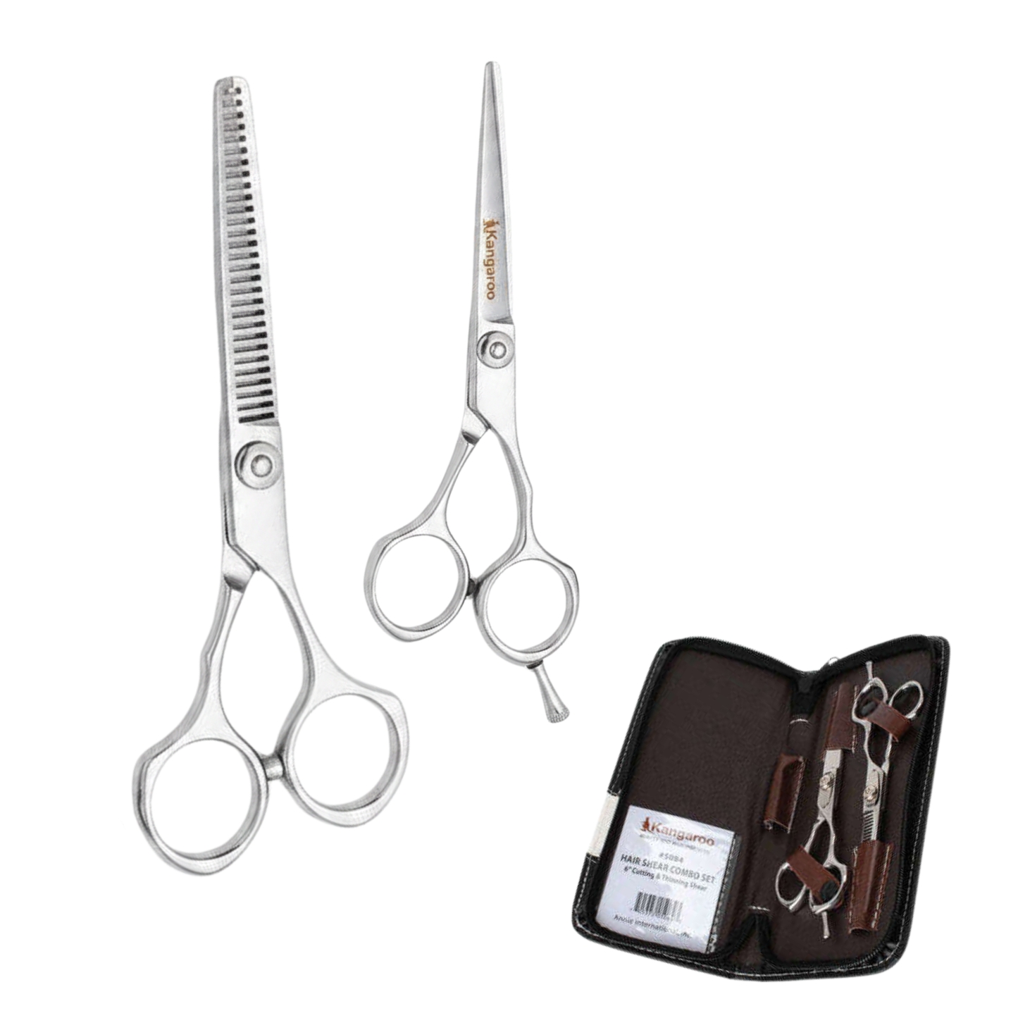 Annie Kangaroo Professional Cutting & Thinning Shears, 2 Piece Set, Silver Annie International, Inc.