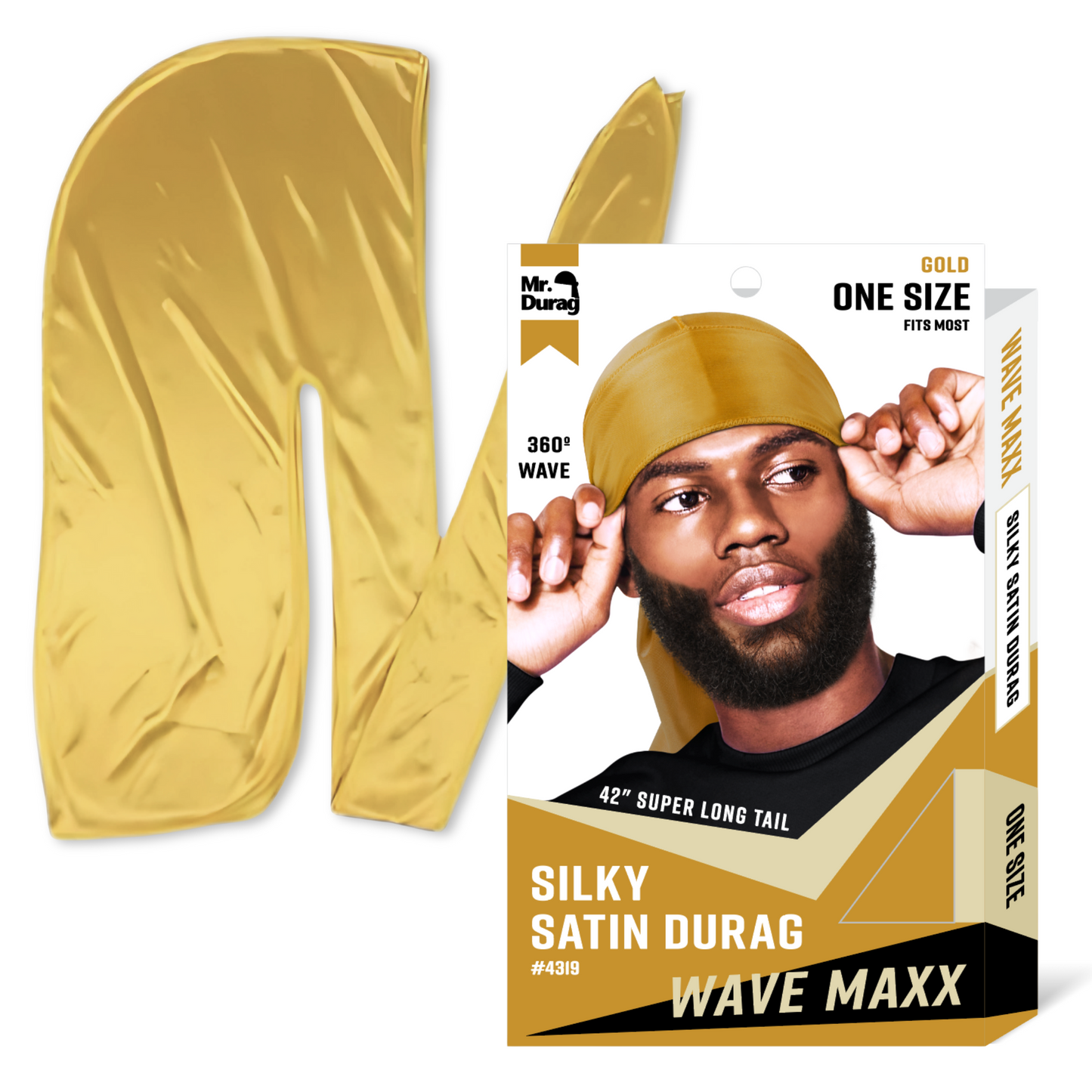 Mr. Durag Wave Maxx Silky Satin Durag, 1 Count, Assorted Vibrant Annie International, Inc.