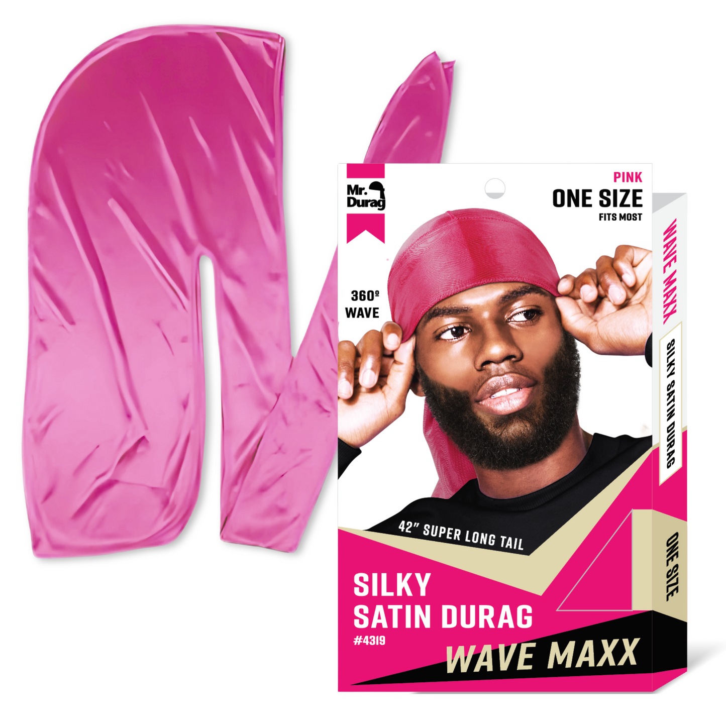 Mr. Durag Wave Maxx Silky Satin Durag, 1 Count, Assorted Vibrant Annie International, Inc.