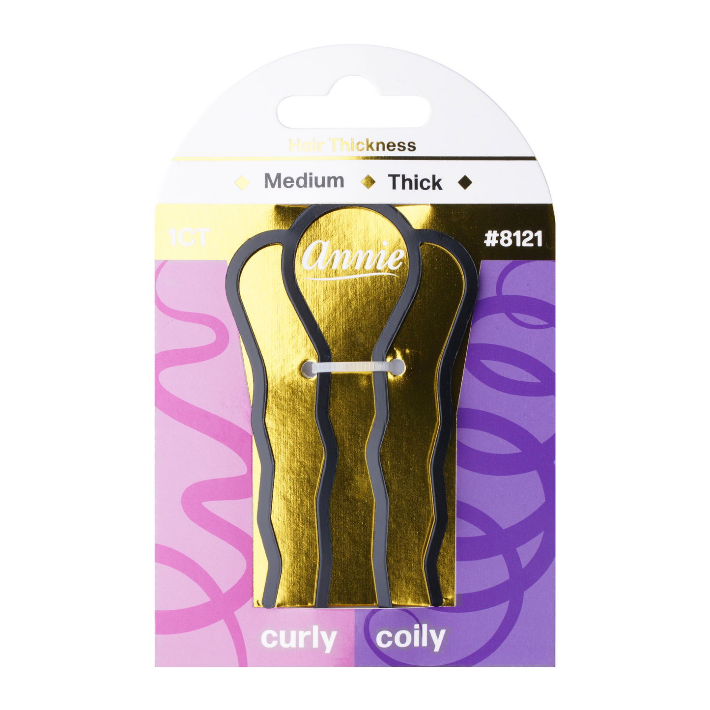 Annie Hair Fork Pin Small, 1 Count, Black Annie International, Inc.