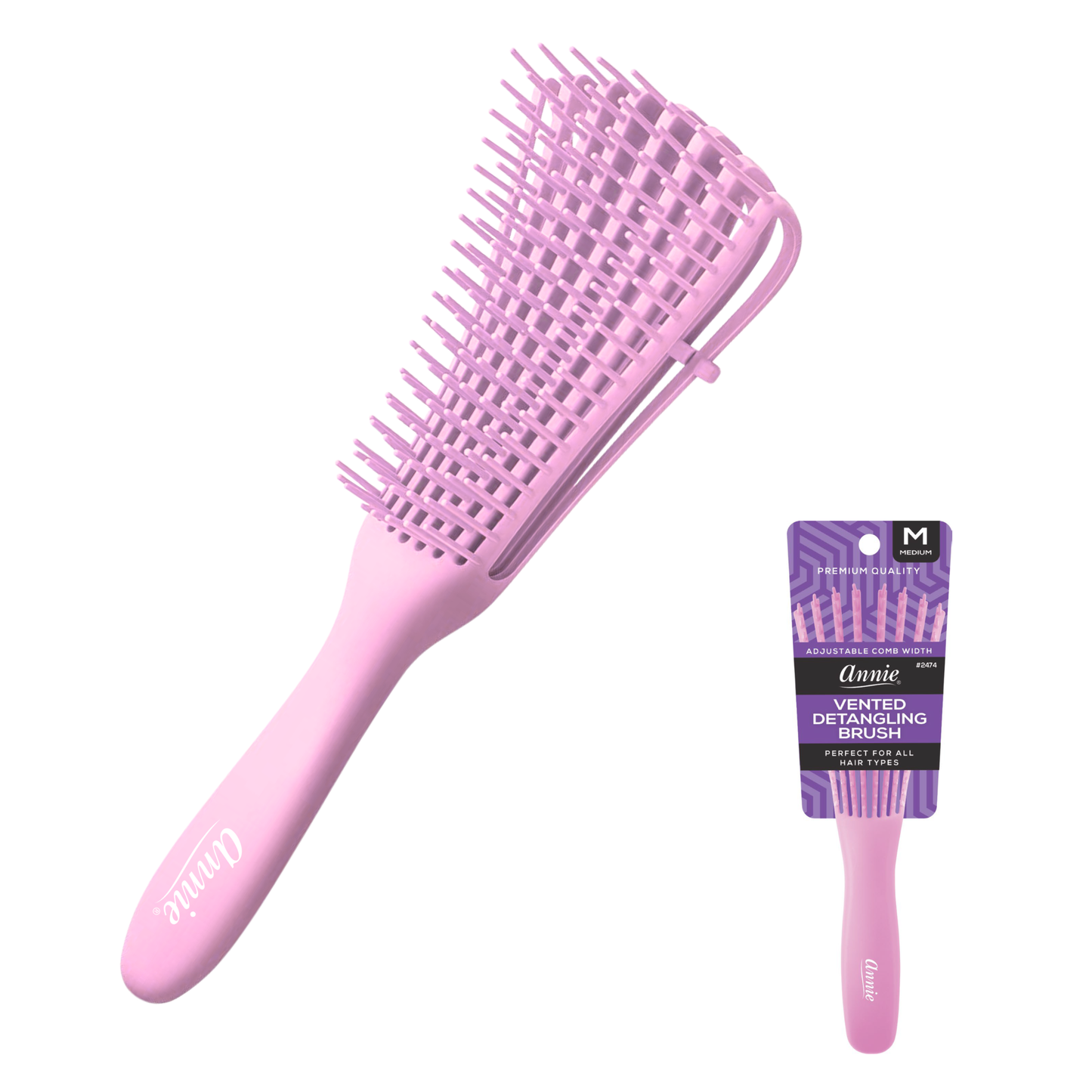 Annie Vented Detangler Brush Medium, 1 Count, Assorted Colors Annie International, Inc.