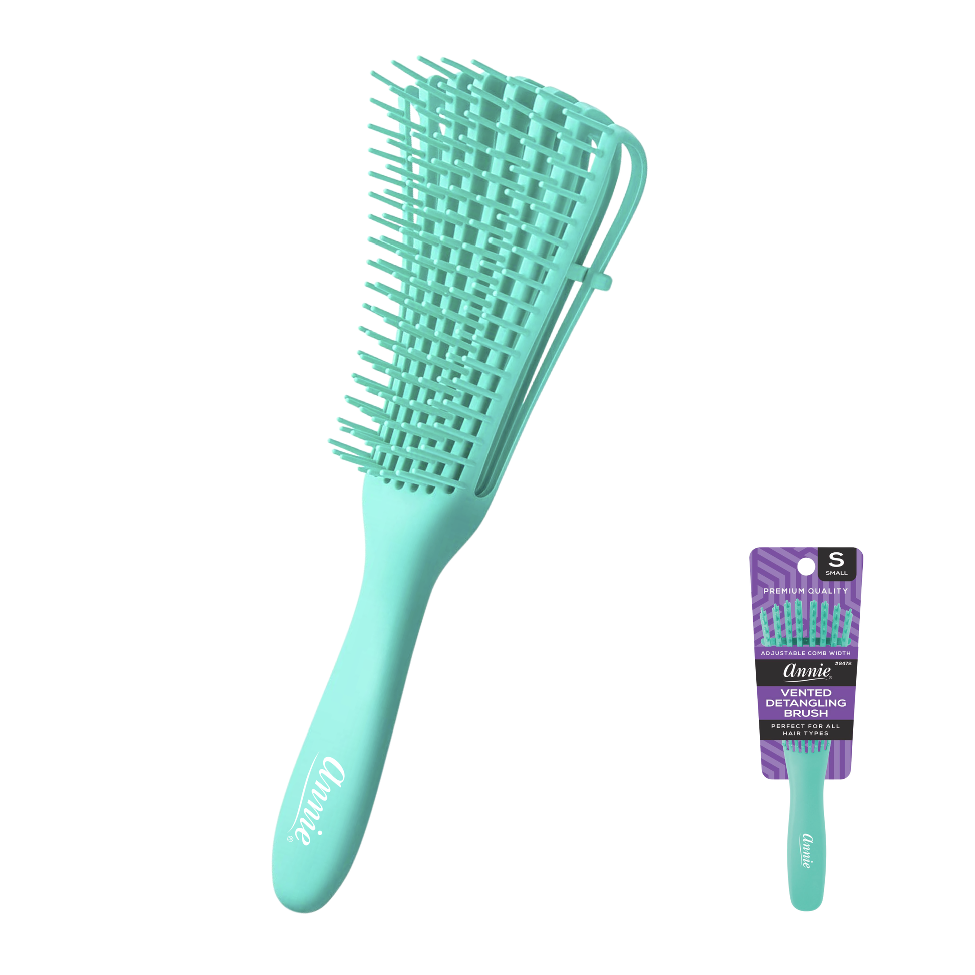 Annie Vented Detangler Brush Small, 1 Count, Assorted Colors Annie International, Inc.