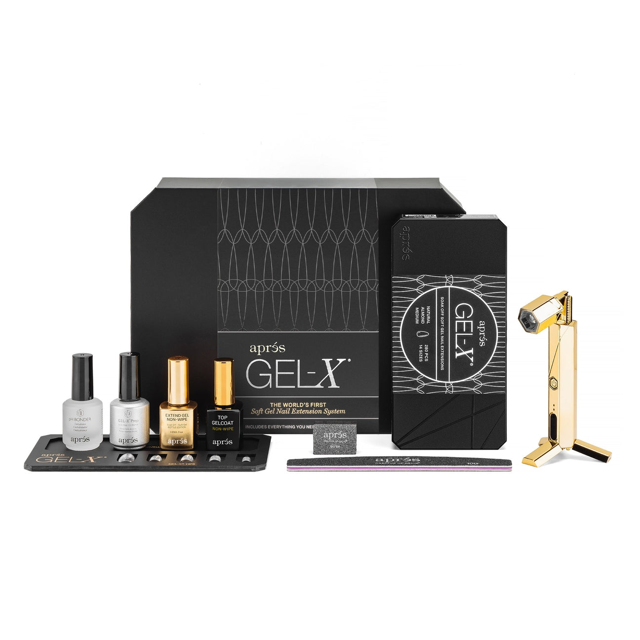 Aprés Gel-X® Signature Kit - Includes Box Natural Almond Medium (280pc) Lunali Nail Supply