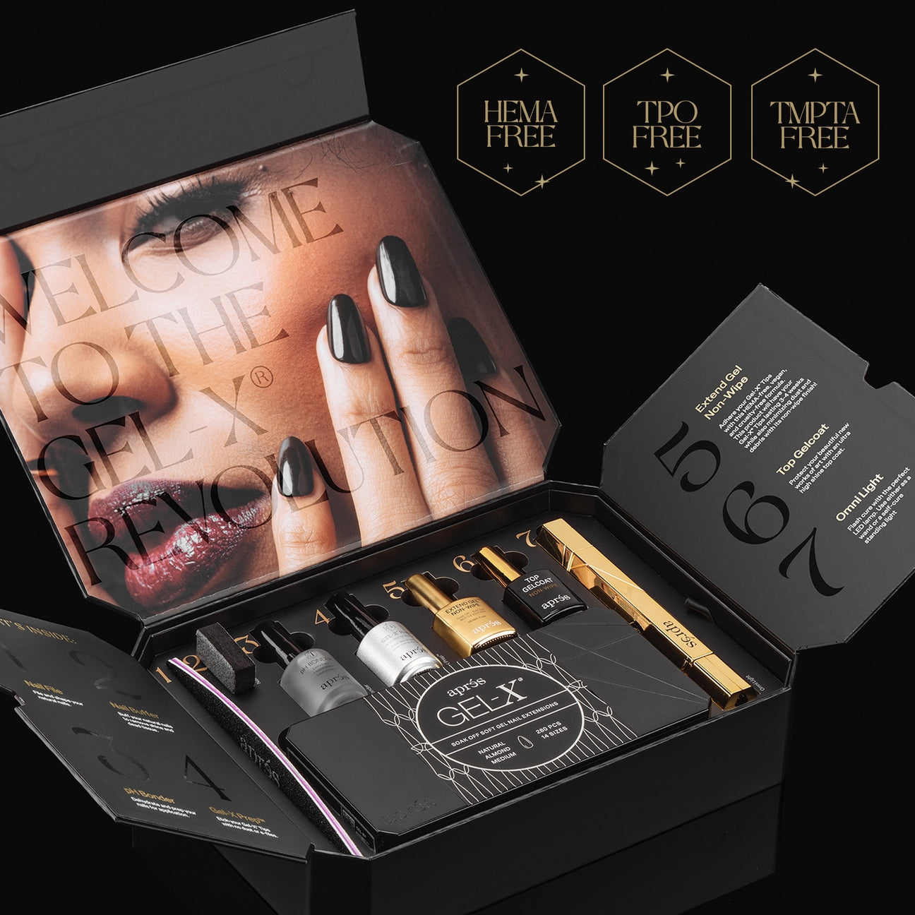 Aprés Gel-X® Signature Kit - Includes Box Natural Almond Medium (280pc) Lunali Nail Supply