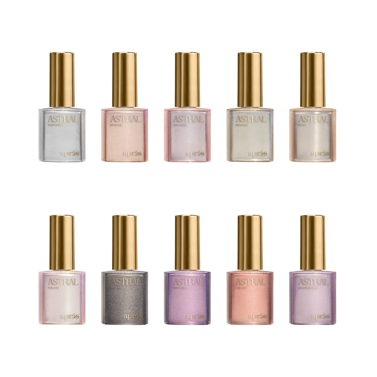 *Shimmery Cat Eye - Astral Gel Couleur, 10pcs Set Lunali Nail Supply