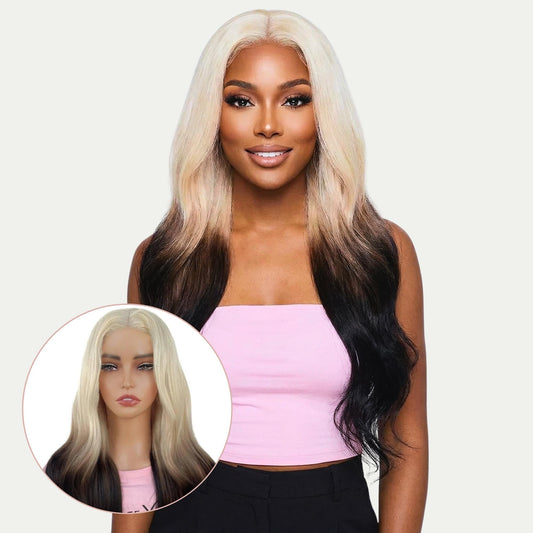 Raw Aurora Glueless 5x5 HD Lace Professionally Colored 100% Human Hair Closure Wig Private Label