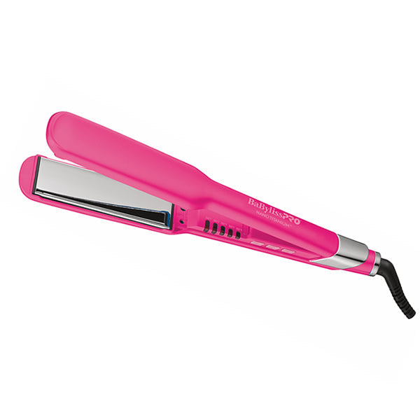 BABYLISSPRO NANO TITANIUM ULTRA-SLEEK STRAIGHTENER 1.5" (HOT PINK) (#BNT131THP) N.O.S. Barber Supply