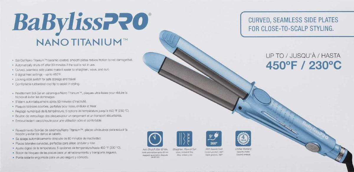 BABYLISSPRO NANO TITANIUM 1 INCH U STYLER IRON My Beauty Site Pro