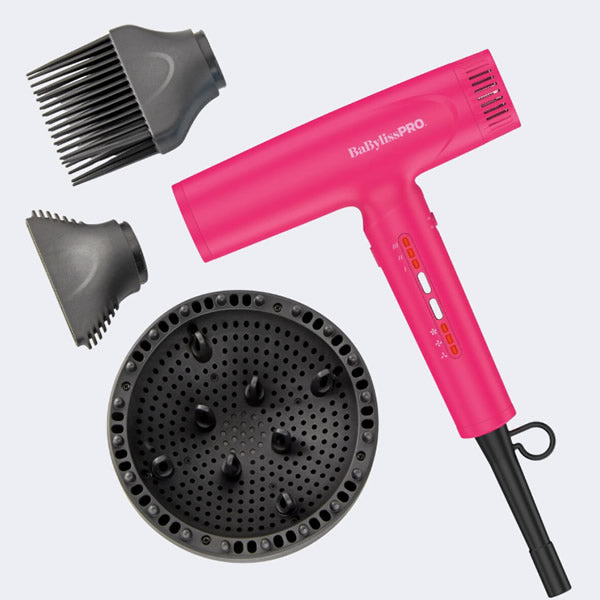 BABYLISSPRO NANO LIGHT IONIC HIGH-SPEED DRYER - HOT PINK (#BNTC9200HP) N.O.S. Barber Supply